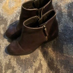 Brown leather Cole Haan booties